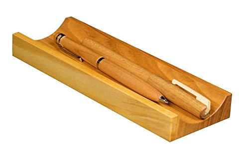 Stiftablage aus Holz | Maße 18,6 x 6,2 x 2,2 cm | Stifteschale aus Kirschholz, erweiterbar von Schreibgefühl