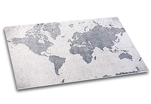 Weltenbummler - Schreibtischunterlage Motiv Weltkarte grau Beton beschreibbar Schreibunterlage Papier DIN A2 40 Blatt von Schreibgefühl