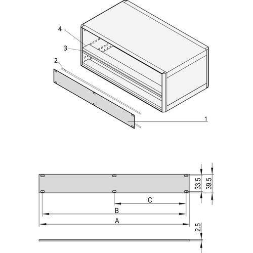 Schroff 20850425 Frontplatte von Schroff