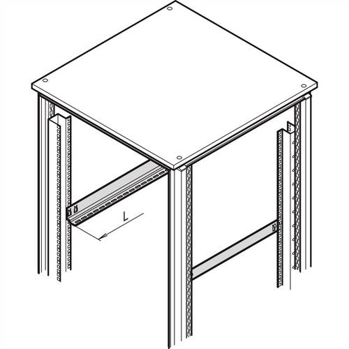 Schroff 21127198 19 Zoll Netzwerkschrank-Schienen von Schroff