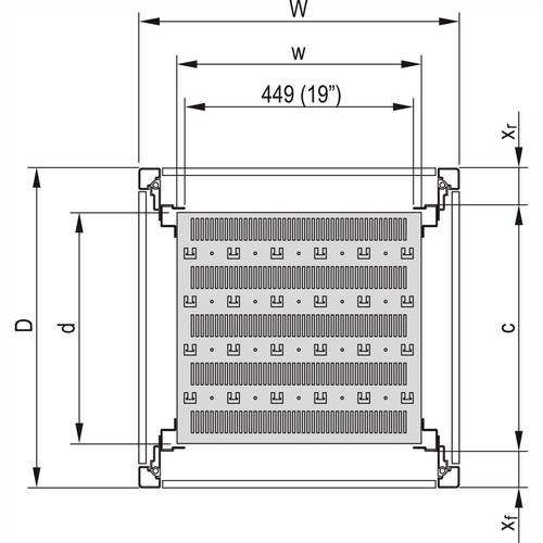 Schroff 22117845 Fachboden (B x T) 600mm x 480mm 1St. von Schroff