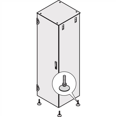 Schroff 23130079 19 Zoll Netzwerkschrank-Nivellierfuß von Schroff