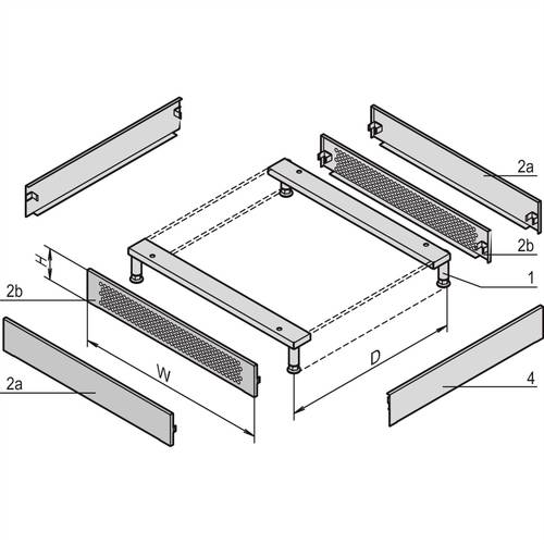 Schroff 23130172 19 Zoll Netzwerkschrank-Frontblende von Schroff