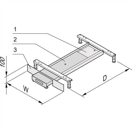 Schroff 23130345 Kippschutz (B x H x T) 600 x 100 x 900mm 1St. von Schroff