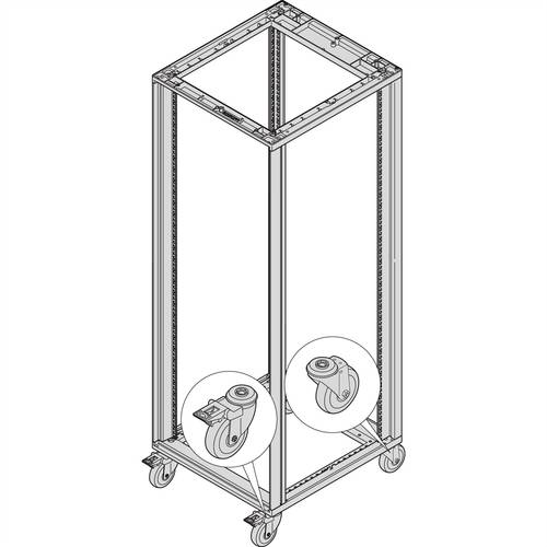 Schroff 27230110 19 Zoll Netzwerkschrank-Rollensatz von Schroff