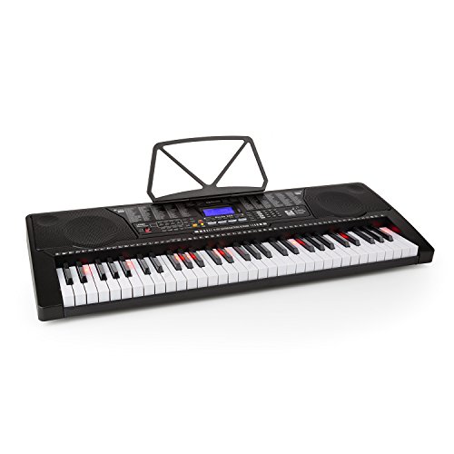 Schubert Etude Keyboard - Klavier, E-piano, Lern-Keyboard, Aufnahme-Funktion, Playback-Funktion, Lernmodi, AUX, Stereo-Lautsprecher, Netz- oder Batteriebetrieb, 255 Rhythmen, schwarz von Schubert Musical Instruments