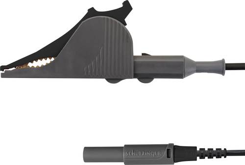 Schützinger KML 7852 Au / SAK / 150 / SW Messleitung [Stecker 4mm - Kelvin-Klemme] Schwarz 1St. von Schützinger