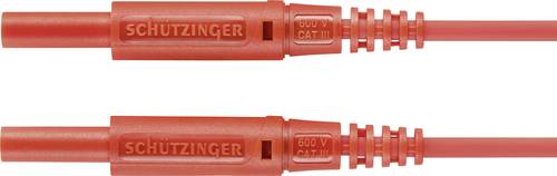 Schützinger MSFK A301 / 0.5 / 75 / RT Messleitung [Stecker 2mm - Stecker 2 mm] 75.00cm Rot 10St. von Schützinger