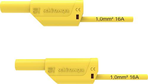 Schützinger VSFK 8500 / 1 / 100 / GE Sicherheits-Messleitung [4 mm-Stecker - 4 mm-Stecker] 100.00cm von Schützinger