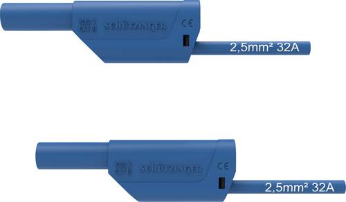 Schützinger VSFK 8700 / 2.5 / 50 / BL Sicherheits-Messleitung [4 mm-Stecker - 4 mm-Stecker] 50.00cm von Schützinger