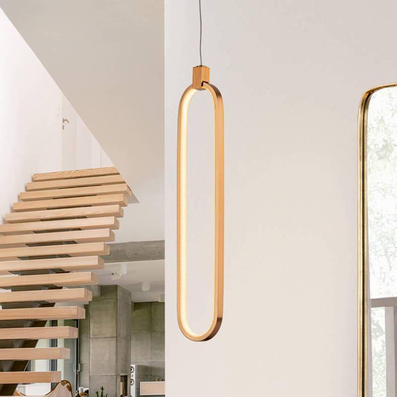 LED-Hängeleuchte Colette, roségold, einflammig von Schuller Valencia
