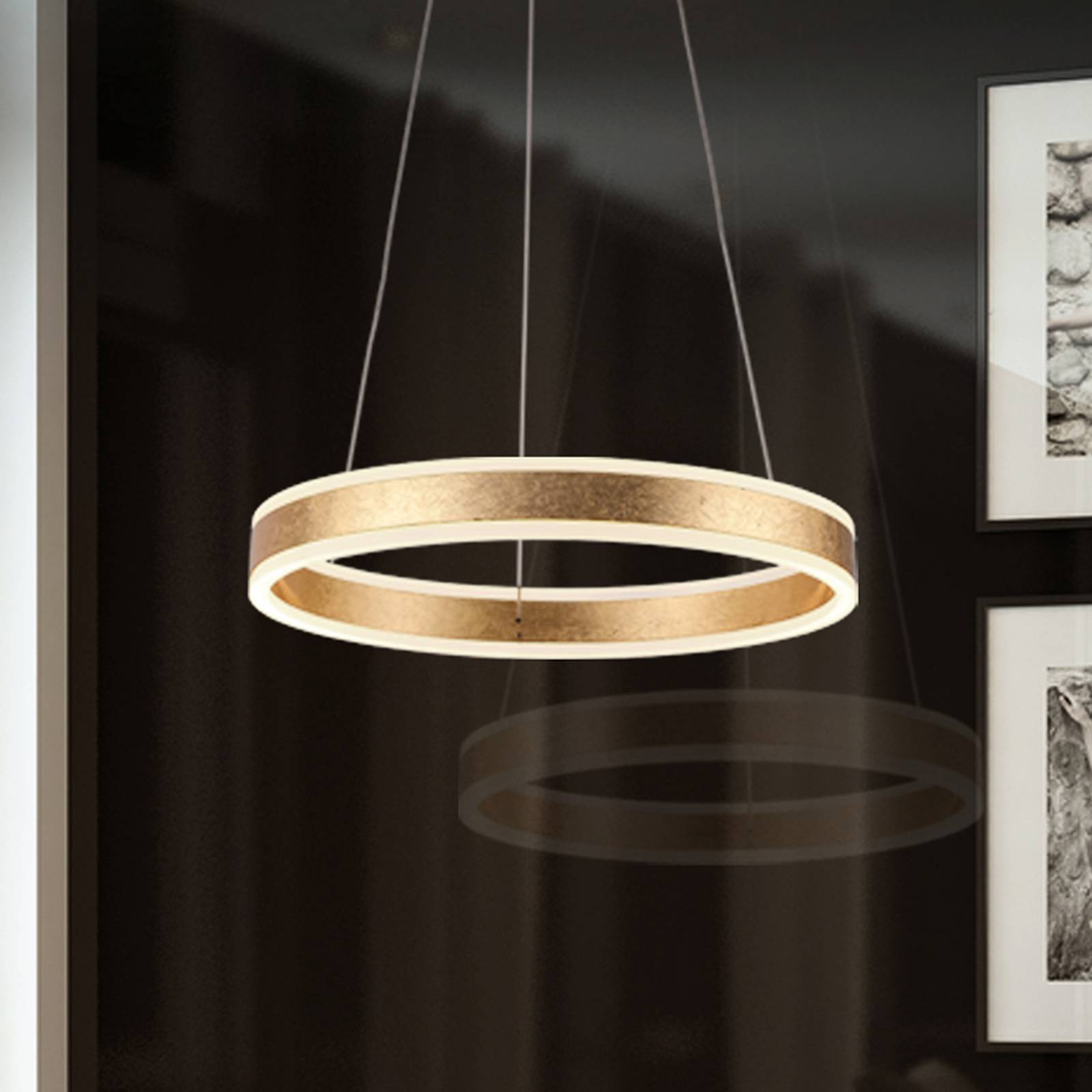 LED-Hängeleuchte Helia, goldfarben, Ø 50 cm, Metall LED-Hängeleuchte Helia, goldfarben, Ø 50 cm, Metall von Schuller Valencia