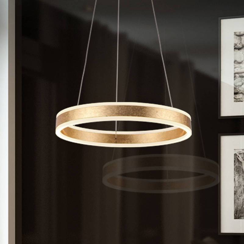LED-Hängeleuchte Helia, goldfarben, Ø 50 cm, Metall von Schuller Valencia