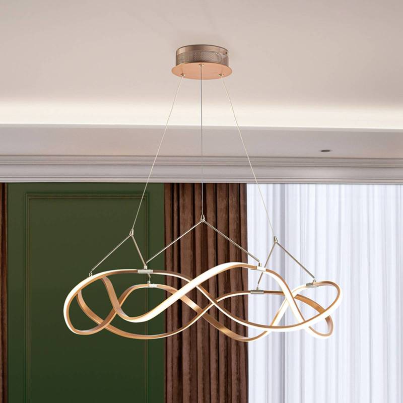 LED-Hängeleuchte Molly, roségold, dimmbar, Ø 80 cm von Schuller Valencia