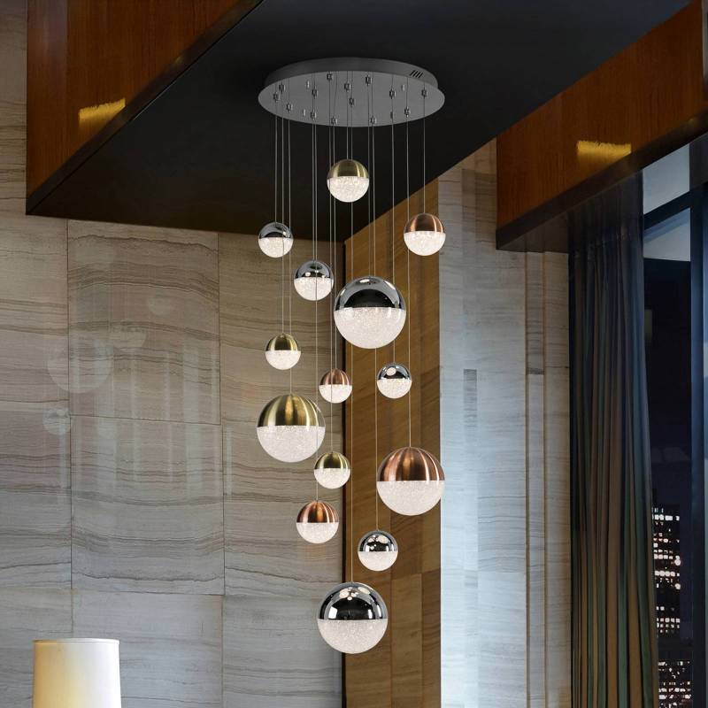 LED-Hängeleuchte Sphere, 14-fl.,dimmbar, Ø 60 cm, multicolor von Schuller Valencia