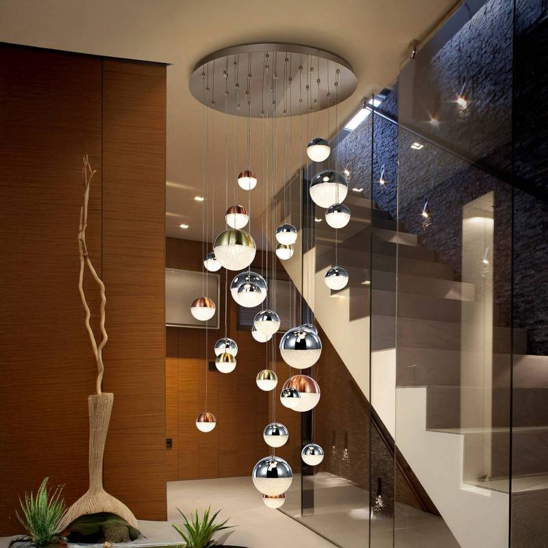 LED-Hängeleuchte Sphere, 27-fl., multicolor, Ø 83 cm dimmbar von Schuller Valencia