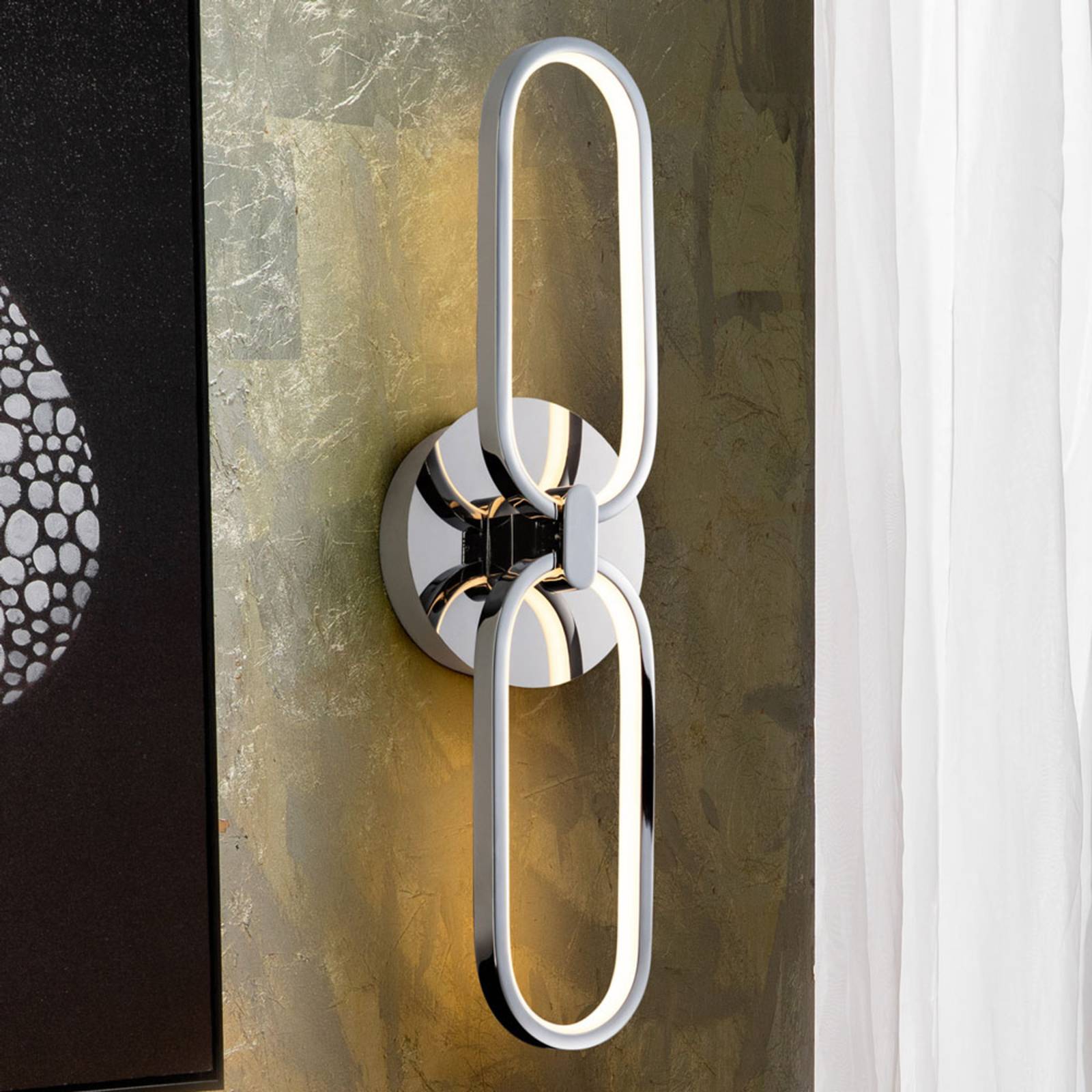 LED-Wandleuchte Colette, zweiflammig, chrom LED-Wandleuchte Colette, zweiflammig, chrom von Schuller Valencia