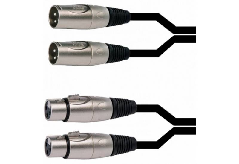 Schulzkabel Audio-Kabel, XXL 1 Doppelmikrofonkabel 1 m - Mikrofonkabel von Schulzkabel