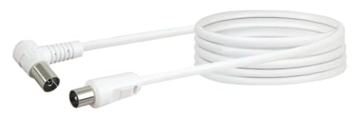 Schwaiger Antennen Anschlusskabel 75 dB, 3,0m, weiß, IEC Stecker > 90° IEC Winkelbuchse, 2-Fach Schirmung, 75 Ohm, digital, HDTV, DVB-C/DVB-T2 Schwaiger Antennen Anschlusskabel 75 dB, 3,0m, weiß, IEC Stecker > 90° IEC Winkelbuchse, 2-Fach Schirmung, 75 Ohm, digital, HDTV, DVB-C/DVB-T2 von Schwaiger GmbH