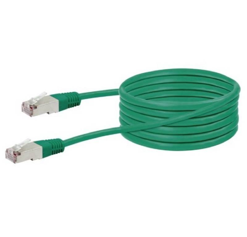 Schwaiger 5 m CAT6 U/FTP (STP) grün Netzwerk-Kabel LAN-Kabel von Schwaiger