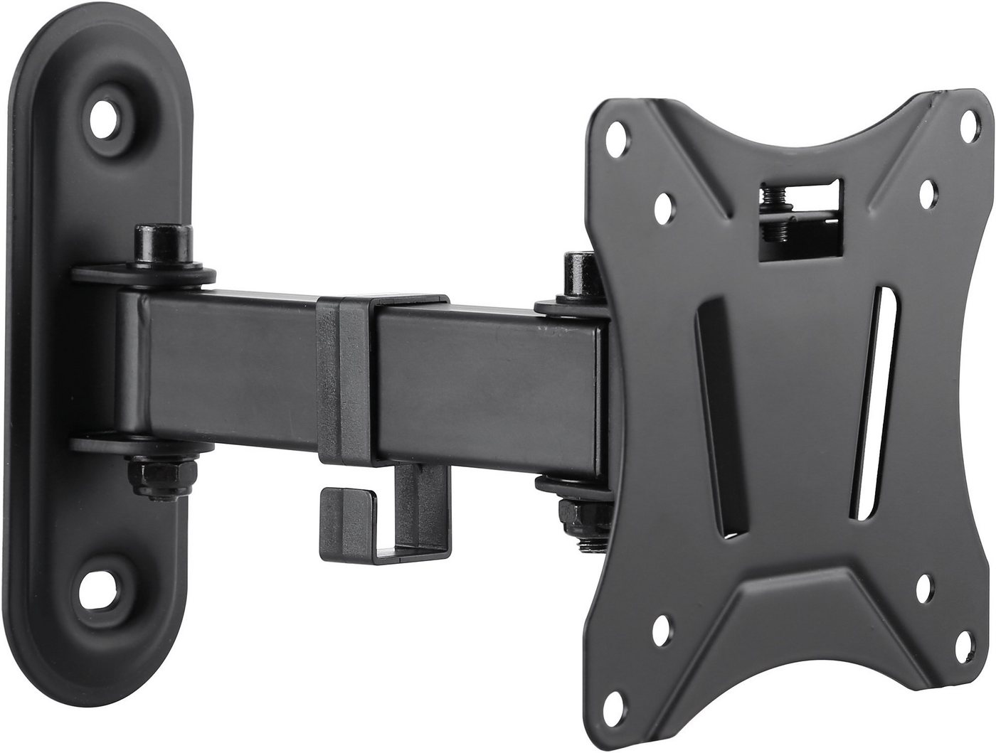 Schwaiger 719390 TV-Wandhalterung, (bis 29 Zoll, neigbar, schwenkbar, bis 25kg, bis 100x100mm, integrierte Kabelführung, schwarz) von Schwaiger