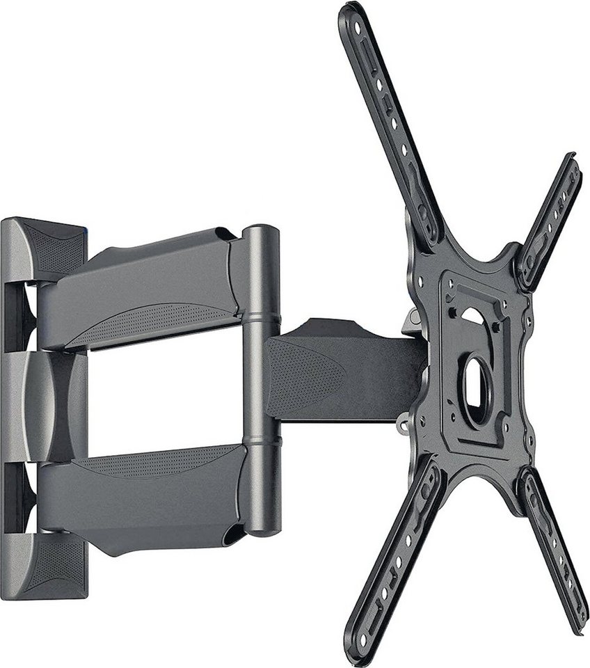 Schwaiger 719420 TV-Wandhalterung, (bis 75 Zoll, neigbar, schwenkbar, drehbar, bis 35kg, bis 400x400mm, integrierte Kabelführung, schwarz) von Schwaiger