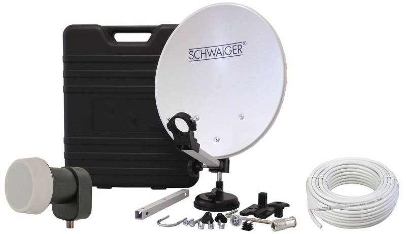Schwaiger 719857 SAT-Antenne (35 cm, Stahl, Single LNB, hellgrau) von Schwaiger