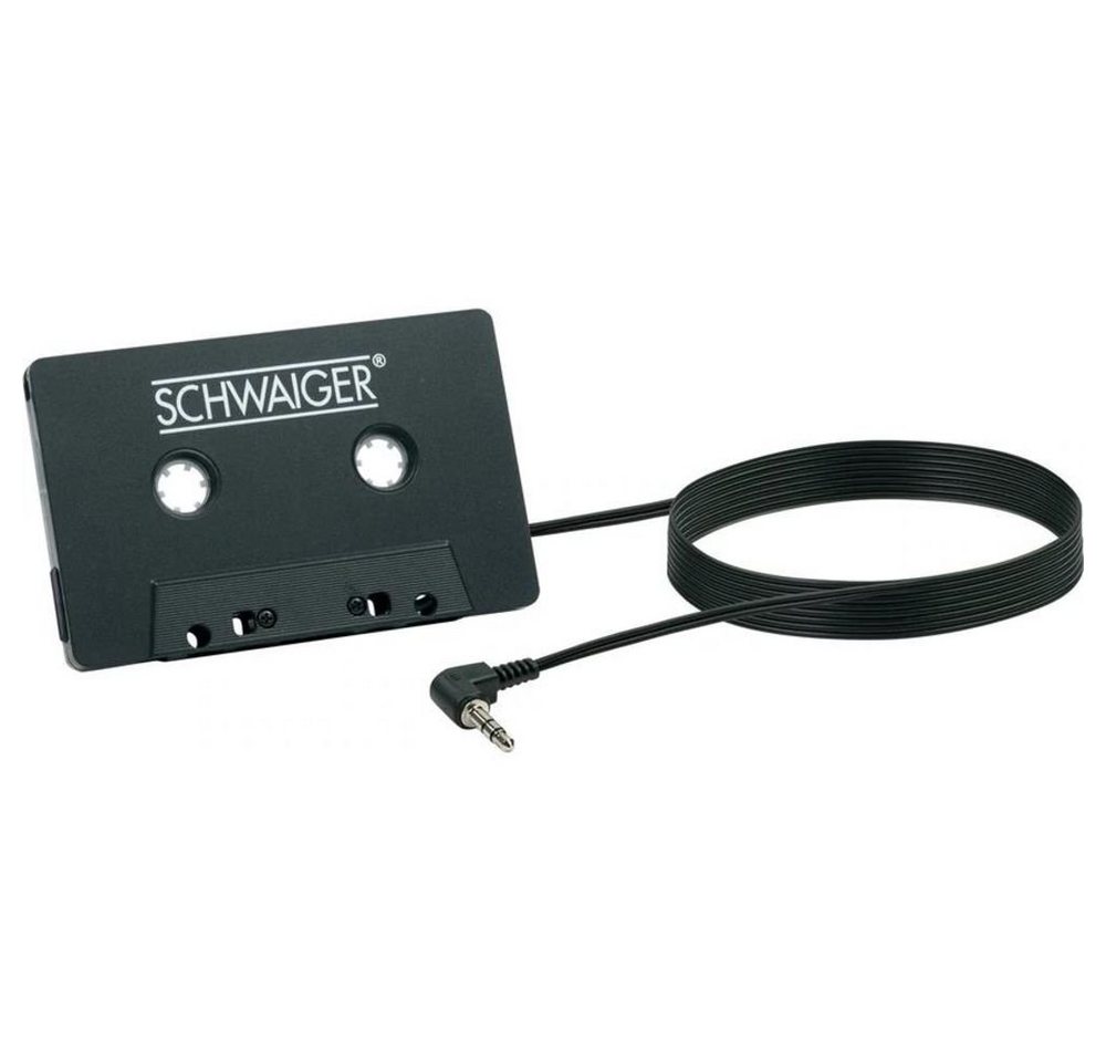 Schwaiger Adapterkassette Adapter, 3,5 mm Klinke, Audio-Kassette-Adapter, aus Kunststoff von Schwaiger