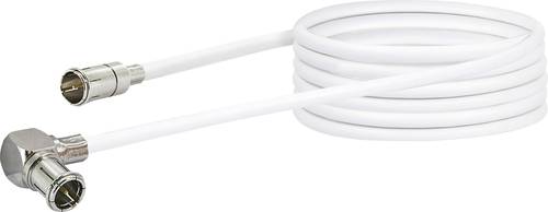 Schwaiger Antennen Anschlusskabel [1x F-Quickstecker - 1x Mini-DAT-Stecker] 3.00m 90 dB Weiß von Schwaiger