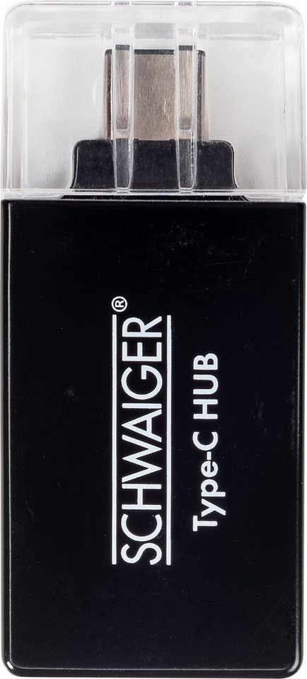 Schwaiger CAU314 533 USB-Adapter USB 3.1 C Stecker zu USB 3.0 A Buchse, USB 2.0 A Buchse von Schwaiger