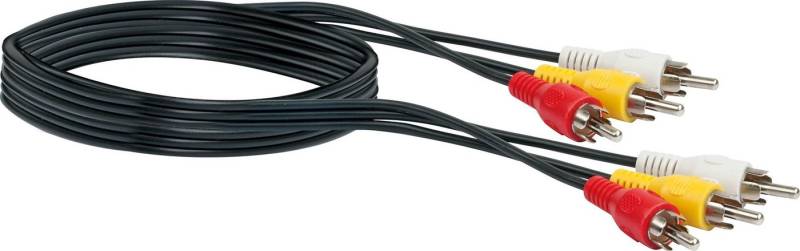 Schwaiger CIK5050 533 Video-Kabel, CINCH Stecker, (500 cm), farblich markierte Stecker von Schwaiger
