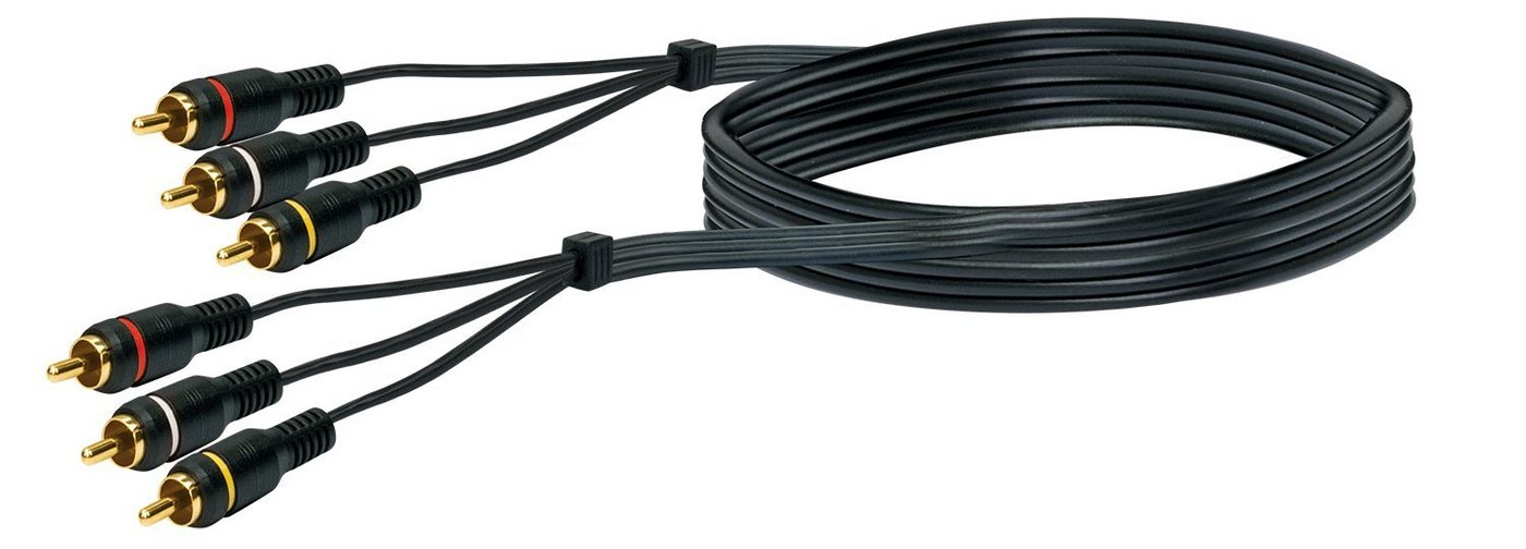 Schwaiger CIKHQ5015 533 Video-Kabel, CINCH Stecker, (150 cm), farblich markierte Stecker von Schwaiger