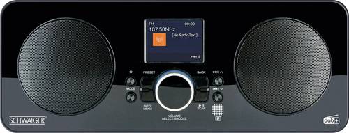 Schwaiger DAB650513 Internet Tischradio DAB+, Internet USB, Bluetooth®, WLAN, AUX, Internetradio Sc von Schwaiger