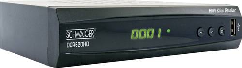Schwaiger DCR620HD HD-Kabel-Receiver Front-USB, Ethernet-Anschluss, LAN-fähig Anzahl Tuner: 1 von Schwaiger