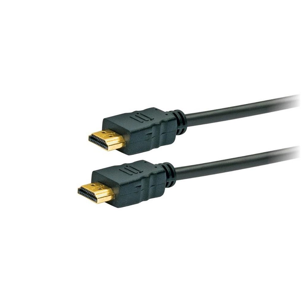 Schwaiger HDM0500043 HDMI-Kabel, High Speed HDMI Anschlusskabel, 5m, 4K FUll HD, mit Ethernet, Schwarz von Schwaiger