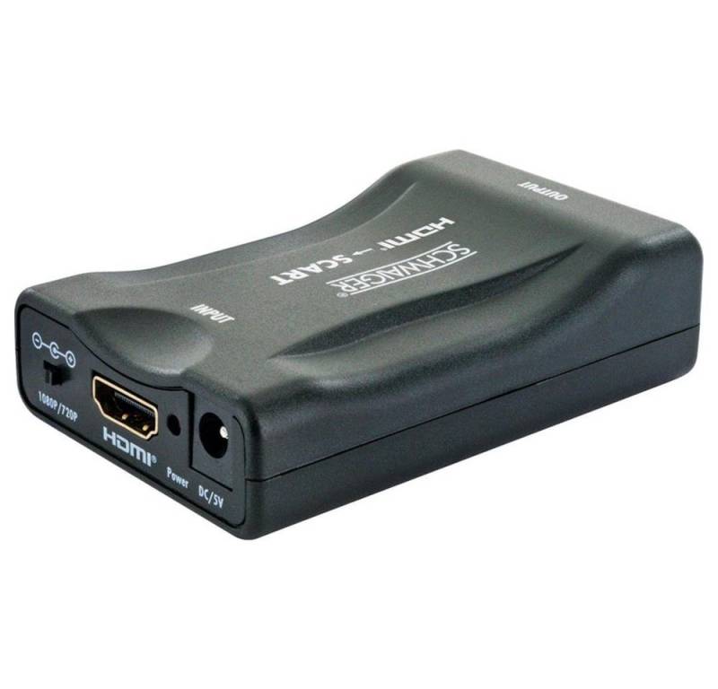 Schwaiger HDMI-SCART-Konverter (480i/576i) HDMI-Adapter, HDMI Eingang, SCART Ausgang, schwarz von Schwaiger