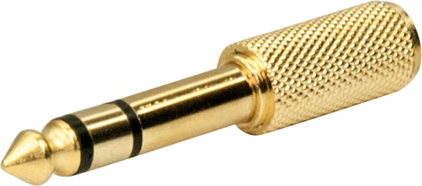 Schwaiger KHA9181 533 Audio-Adapter 6,5mm Klinkenstecker zu 3,5mm Klinkenbuchse, minimaler Übertragungswiderstand durch vergoldete Kontakte von Schwaiger