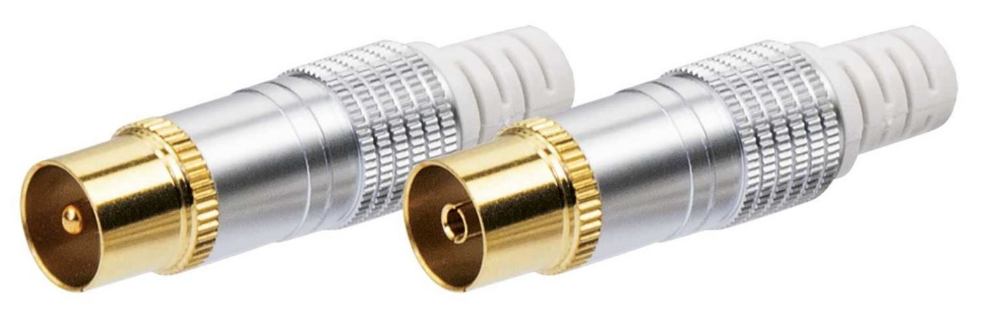 Schwaiger KST6062 531 TV-Adapter IEC Stecker zu IEC Buchse, mit Kabelführung von Schwaiger