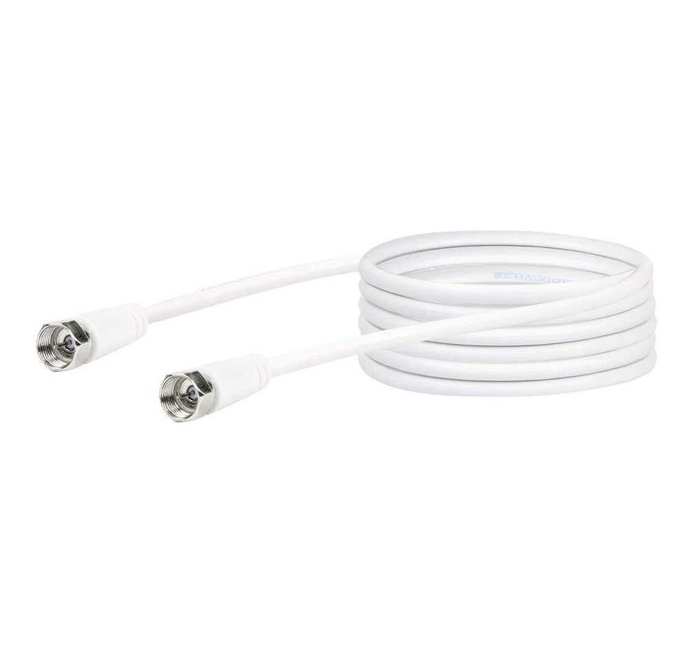 Schwaiger KVC150532 SAT-Kabel, SAT-Anschlusskabel 75 dB 2-fach Abschirmung 15 m Weiß von Schwaiger