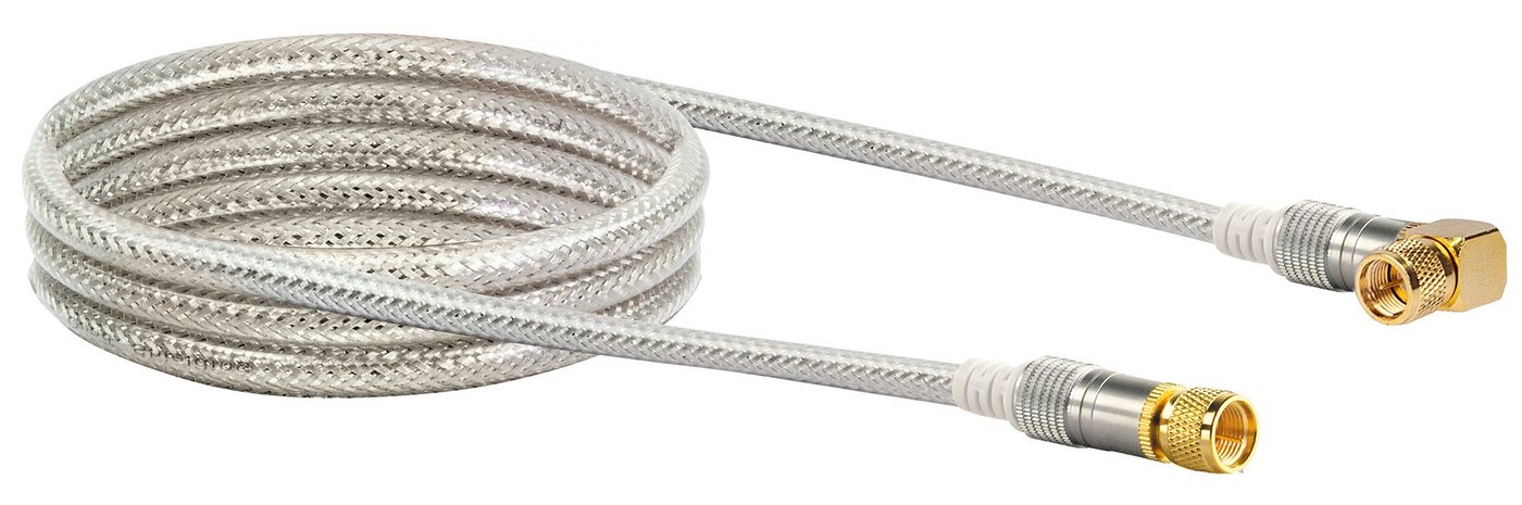 Schwaiger KVCWHD15 532 SAT-Kabel, F-Stecker, F-Winkelstecker, (150 cm), 4-fach geschirmt von Schwaiger