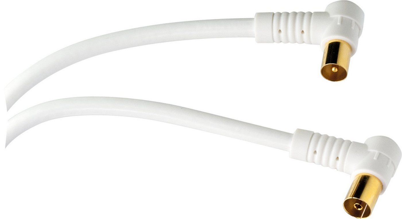 Schwaiger KVKWHQ15 532 SAT-Kabel, IEC Winkelstecker, (150 cm), 2-fach geschirmt von Schwaiger