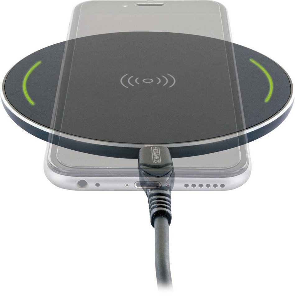 Schwaiger LIS200 533 Wireless Charger (Ladeplatte, für Schutzhüllen bis 3mm Stärke, Multischutzsystem, Fremdkörpererkennung) von Schwaiger