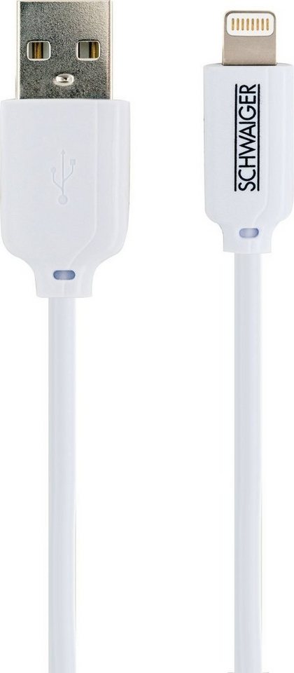 Schwaiger LKF200L 532 Smartphone-Kabel, USB 2.0 A Stecker, Apple® Lightning Stecker, (200 cm), universal einsetzbar von Schwaiger