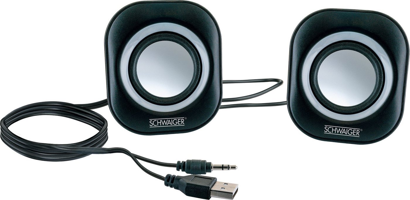 Schwaiger LS1000 013 PC-Lautsprecher (Klinkenanschluss, 6 W) von Schwaiger