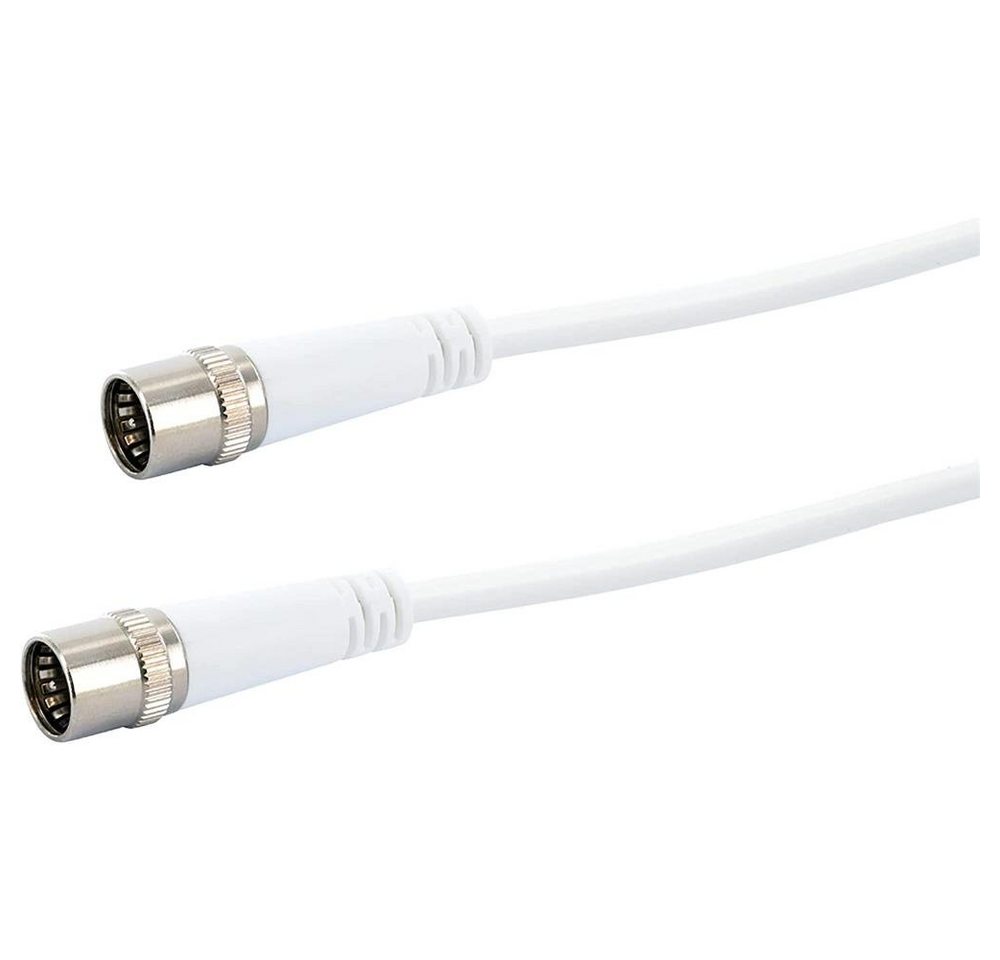 Schwaiger Modem Anschlusskabel für Self-Install Audio- & Video-Kabel, (500 cm), Koaxialkabel mit IEC-Anschluss, F-Stecker, weiß von Schwaiger