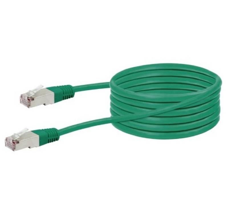 Schwaiger Netzwerkkabel 2m Cat6 U/FTP (STP) grün LAN-Kabel von Schwaiger