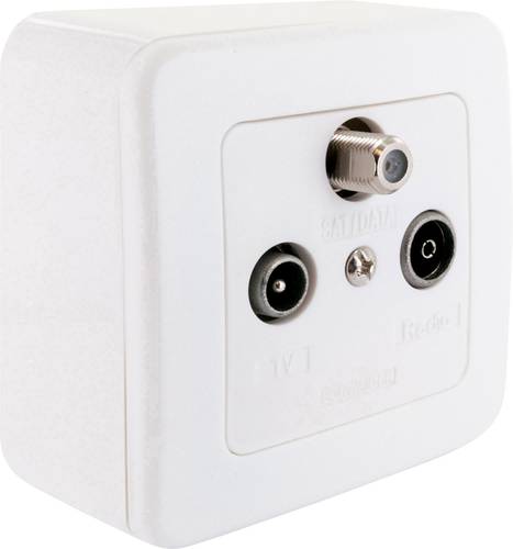 Schwaiger RDS908531 Antennendose SAT, TV, UKW Aufputz Durchgangsdose von Schwaiger