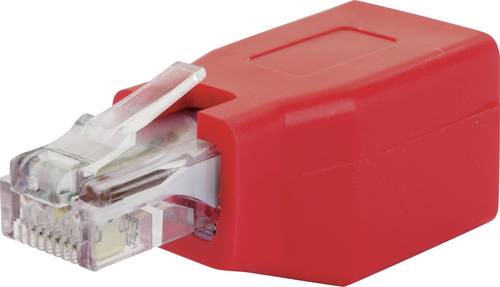 Schwaiger RJ45 Netzwerk Adapter CAT 6 [1x RJ45-Buchse - 1x RJ45-Stecker] Rot von Schwaiger