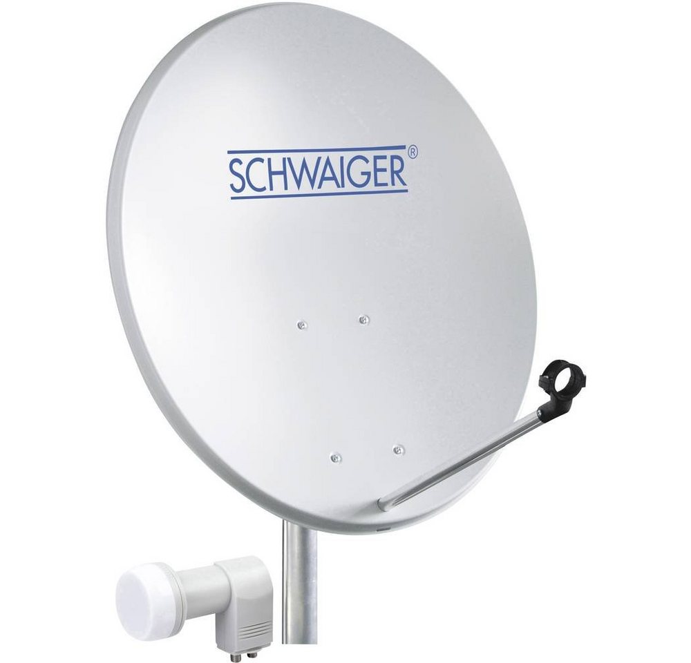 Schwaiger SAT Außeneinheit (55 cm + Twin-LNB) für bis zu 2 SAT-Antenne von Schwaiger