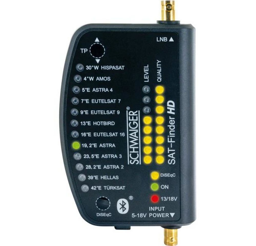 Schwaiger SAT-Finder HD SF9003BT SAT-Antenne (digital, mit Bluetooth und eigener App, SAT-Einstellgerät) von Schwaiger